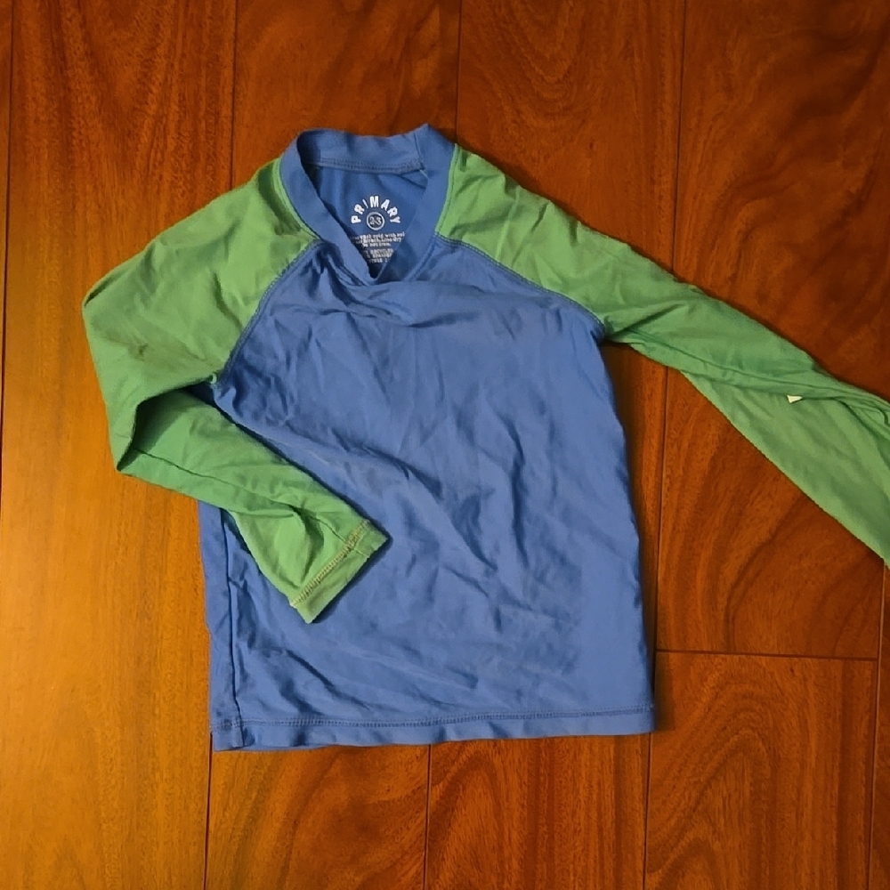 Primary Kids Blue and Green Swim Shirt